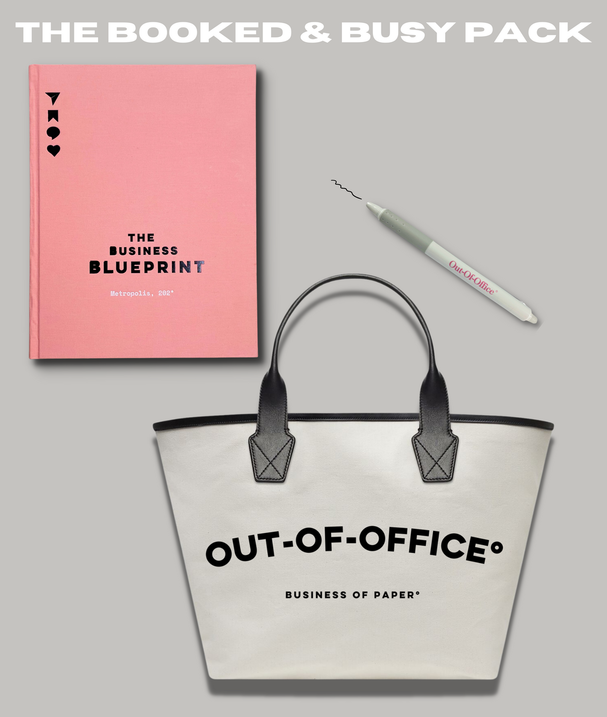 Booked & Busy Pack: E-Commerce Book, City Tote Bag, and Eraser Pen