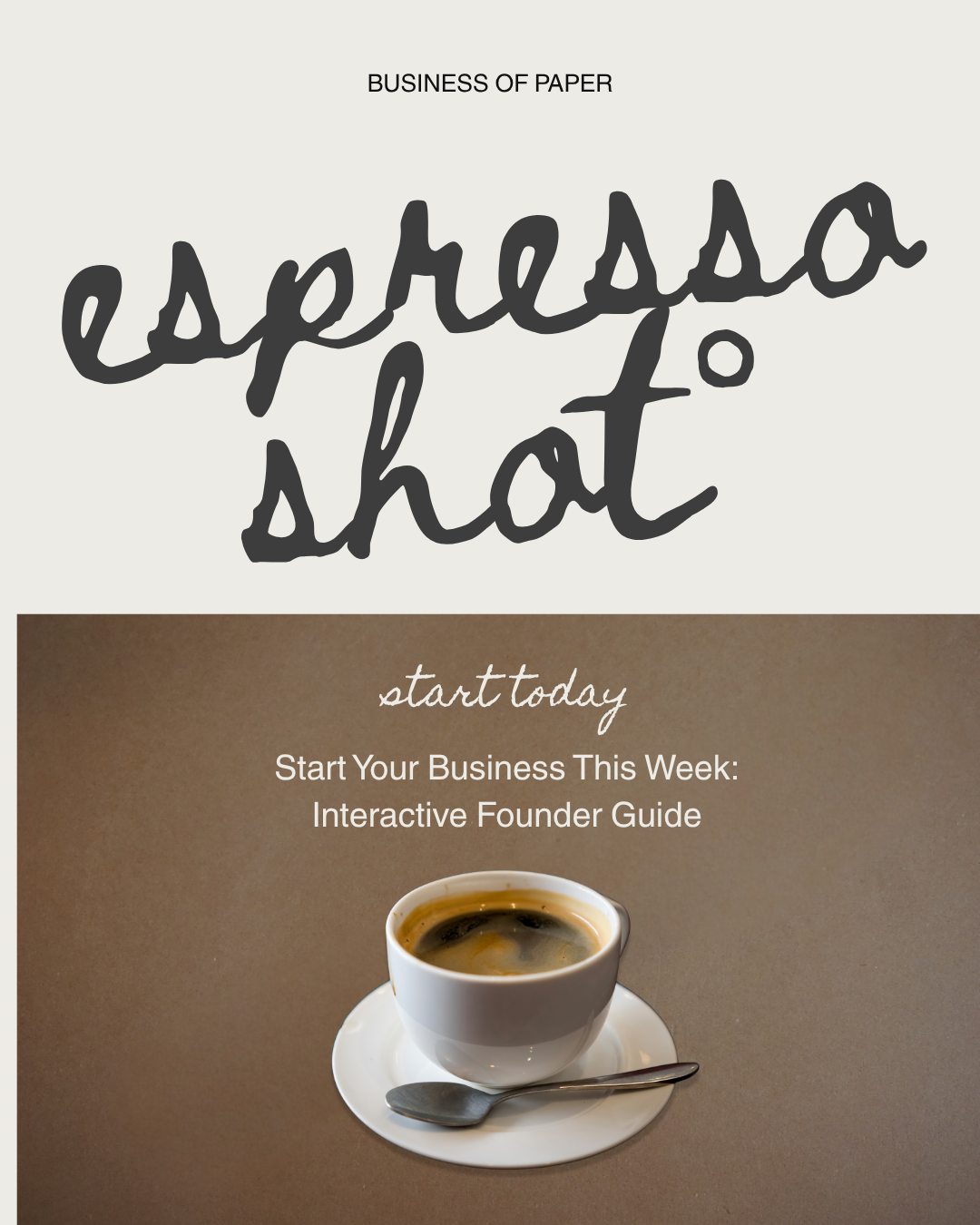 start the business | espresso shot°