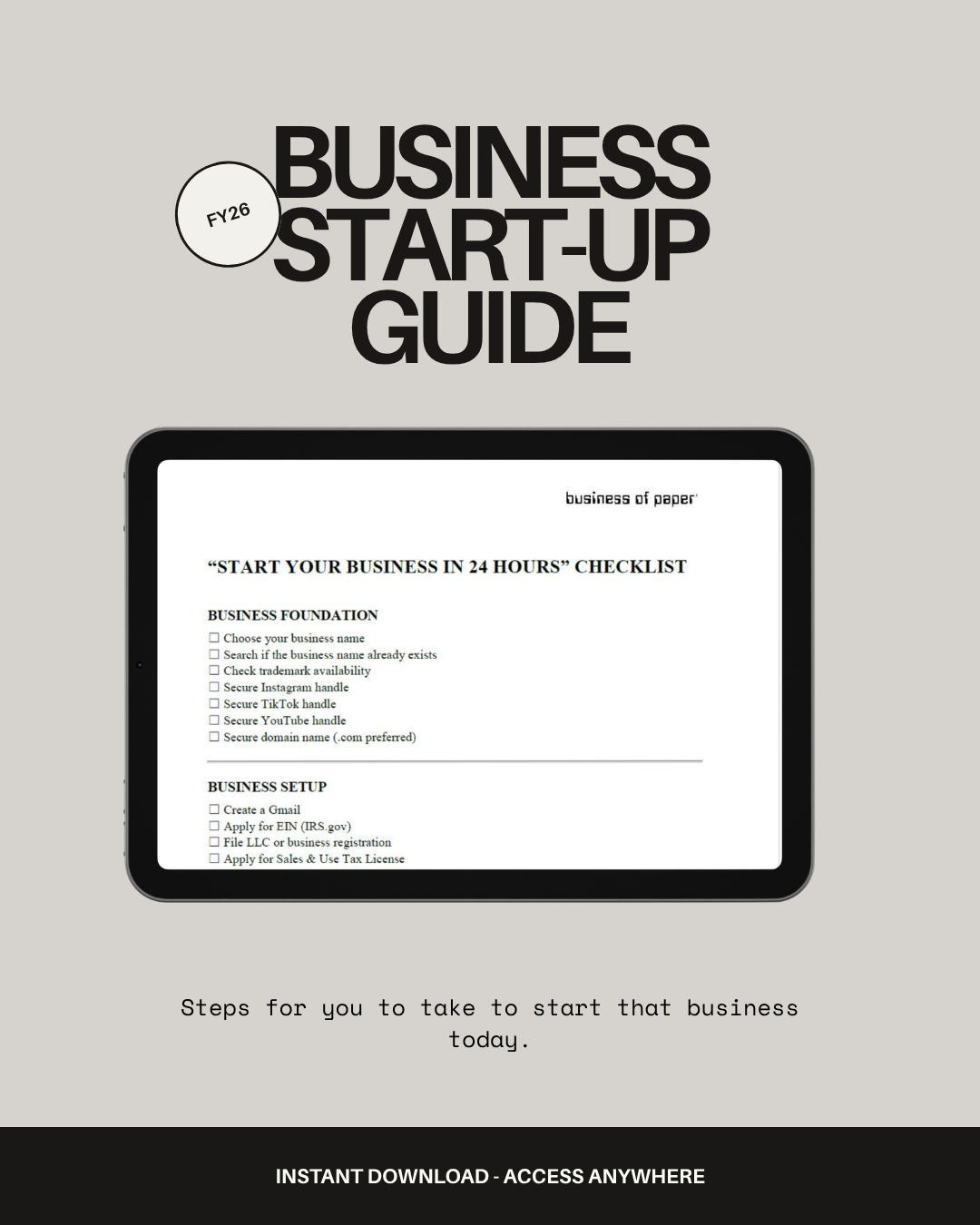 How To Start a Business in 24 Hours